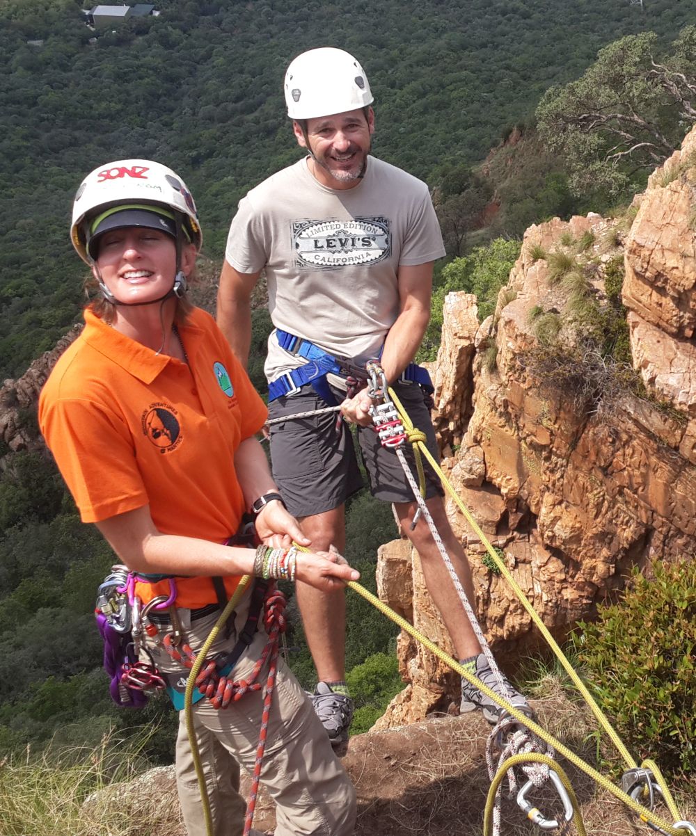 Starting the abseil
