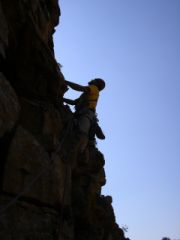 The guide leading ahead